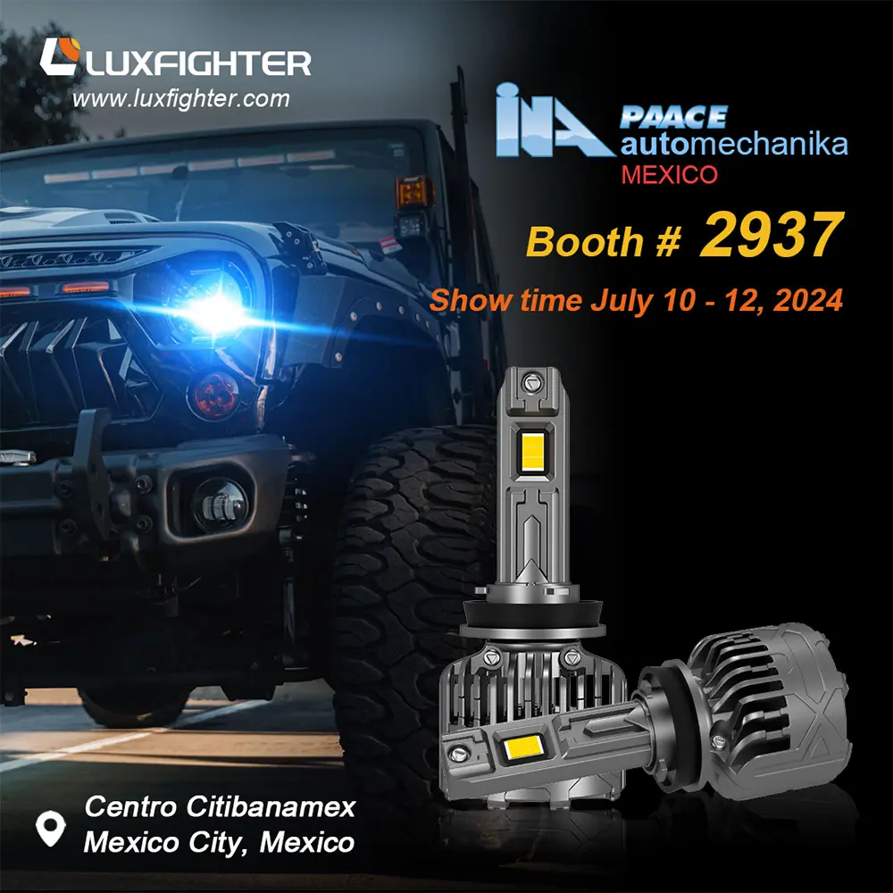 „Luxfighter“ automobilio LED priekinis žibintas 2024 m. Meksika Ina Paace